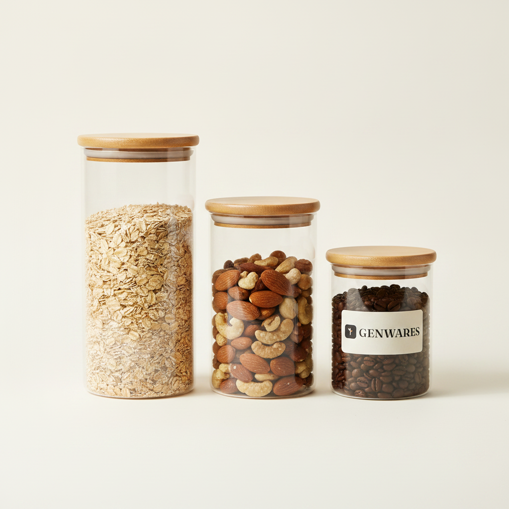 Glass Storage Canister Trio